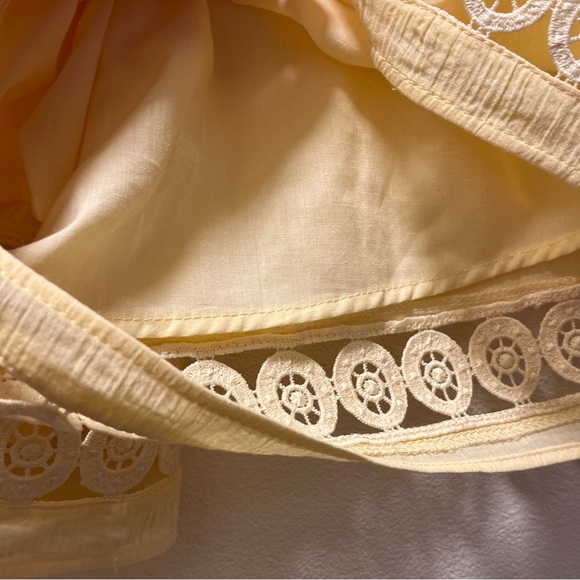 Divided Boho Chic Trendy Lace Trim Drawstring  Shorts, Sz M, Sherbet Yellow - Picture 6 of 7